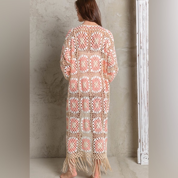 Pol Stunning Crochet Long Duster - Picture 3 of 5